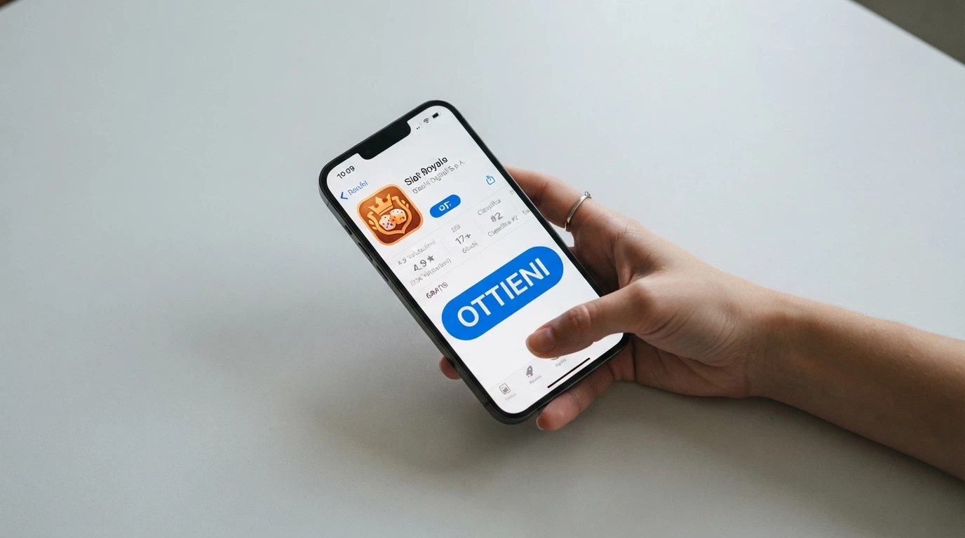 Pagina dell'App Store con la scheda di un'app casinò per iPhone e il pulsante di download