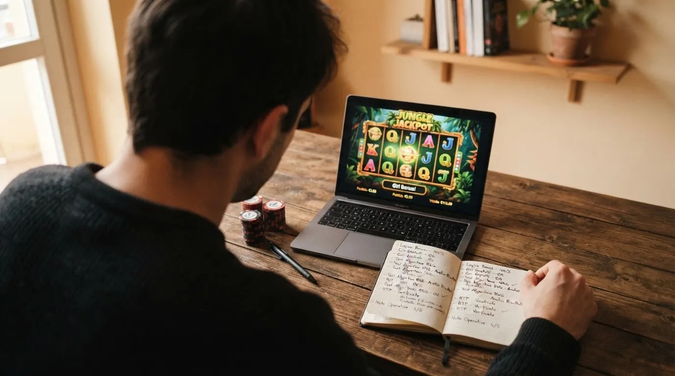 Una tabella comparativa stilizzata con icone che rappresentano bonus, licenza, giochi e metodi di pagamento accanto ai nomi degli operatori recensiti.