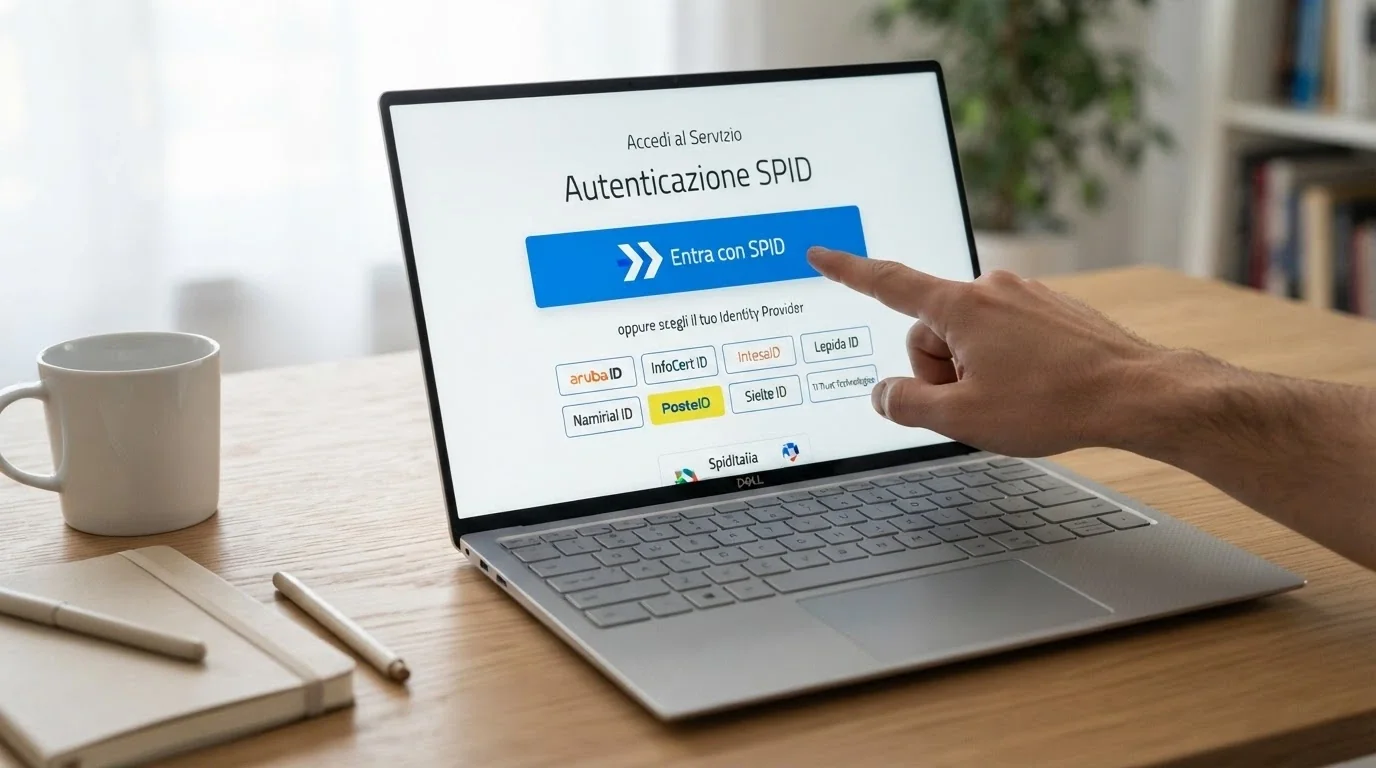 Schermata di accesso SPID su un sito di casinò online italiano con i pulsanti dei provider di identità digitale