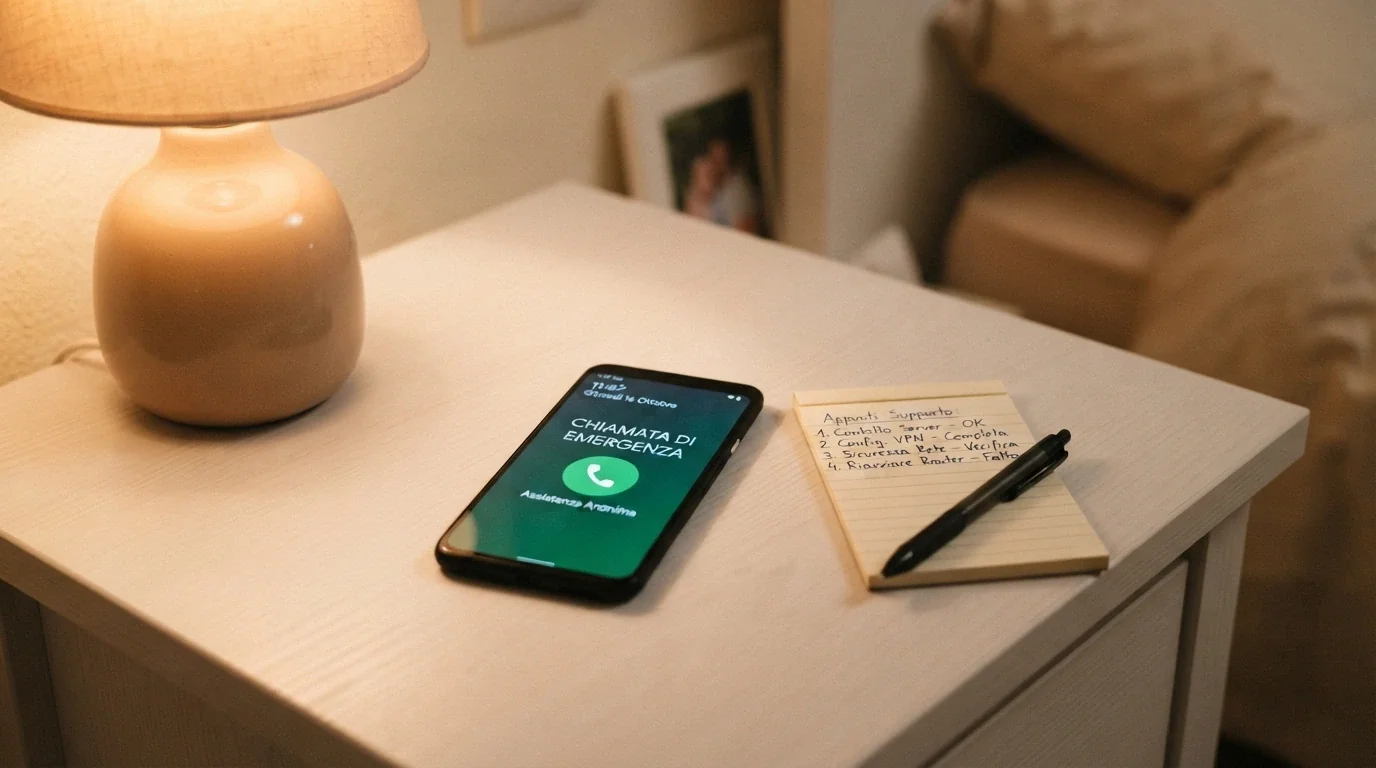 Icona di un telefono con il numero verde 800 558 822 e il logo dell'Istituto Superiore di Sanità su sfondo rassicurante
