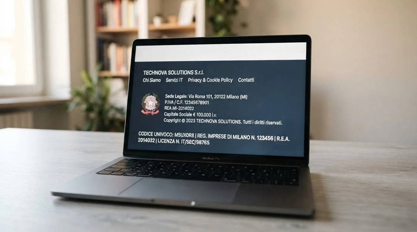 Primo piano del logo ADM e del numero di concessione nel footer di un sito autorizzato